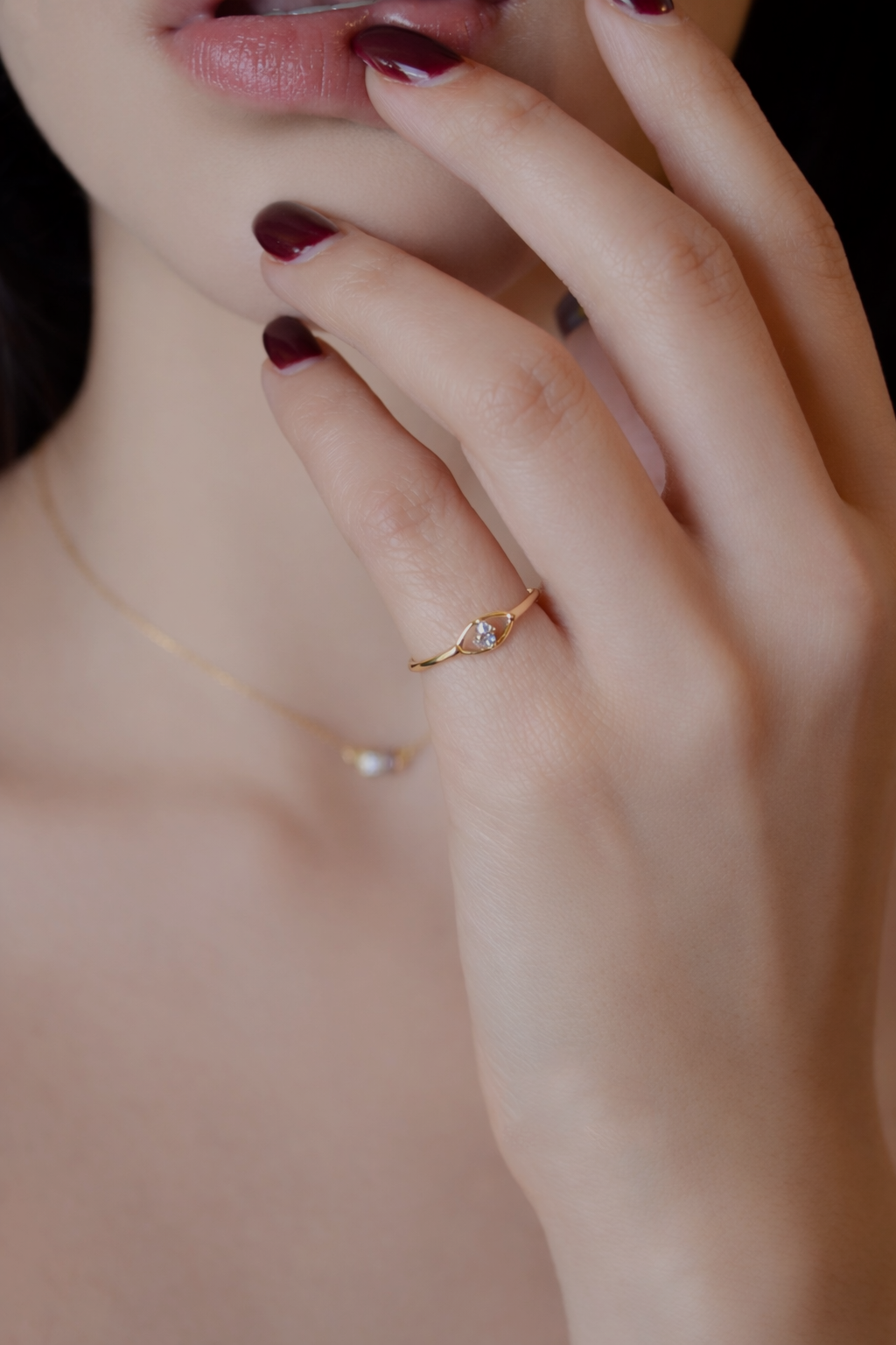 Evil Eye Diamond Pinky Ring